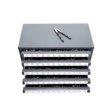 Drill Bit Dispenser Organizer Cabinet Five-Drawer for #1 to #60 Stackable