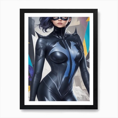 Catwoman (Fashion Expose) 1 Kunst Pri gerahmtes Wandbild Poster Leinwanddruck Bild
