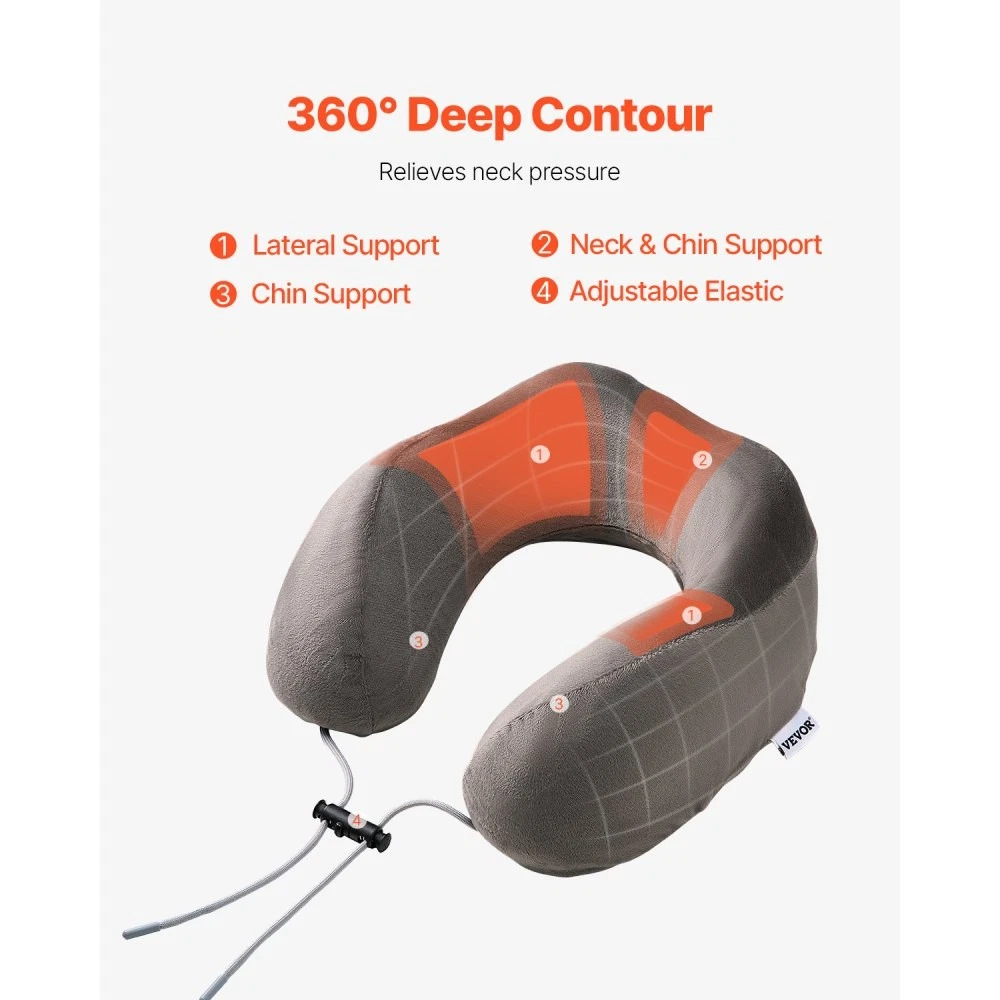 Travel Pillow U-Shaped Memory Foam Neck Pillow for Travel Dark Gray Travel Pillow U-Shaped Memory Foam Neck Pillow for Travel Dark Gray