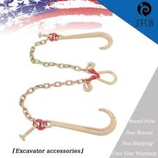 Fracture Strength 9260lbs Double Limb Hook Chain 5/16in*2ft G80 Chain T J Hook