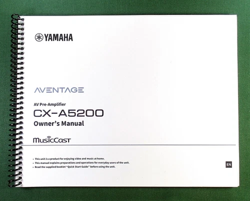 Yamaha CX-A5200 Instruction Manual: Full Color 179 Pages & Protective Covers!