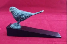 SPI Home Bronze Bird Door Stop Doorstop Wedge Brass Wood Display Piece