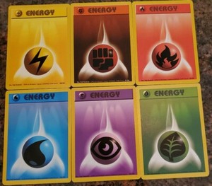 Mixed Lot Original Pokemon Energy Cards Base Set 1999 1999 2000 Ebay