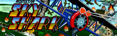 Sky Shark Arcade Marquee 26'' x 8''
