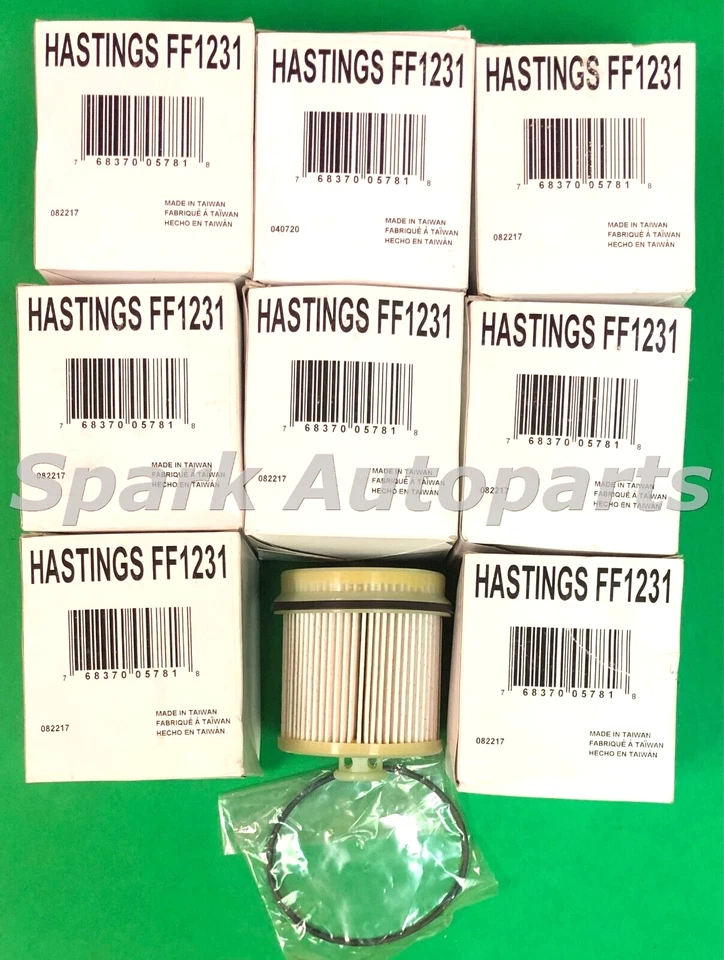 Lot of 8 Fuel Filter HASTINGS FF1231 For ISUZU ELF 100 200 300, NPR, Reach, FTR Foto 2 de 4