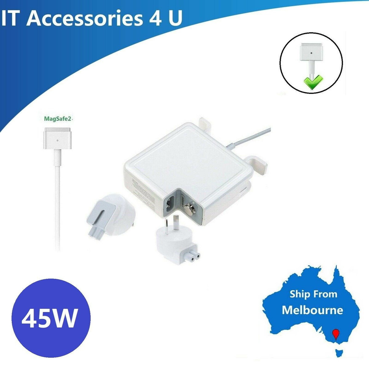 85W Magsafe 2 T Power Charger AC Adapter For Macbook Pro 15