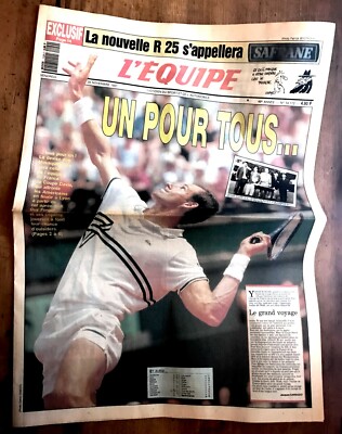 DAS TEAM TENNIS FINALE CUP DAVIS 1991 FRANKREICH USA FORGET AGASSI in LYON VINTAGE
