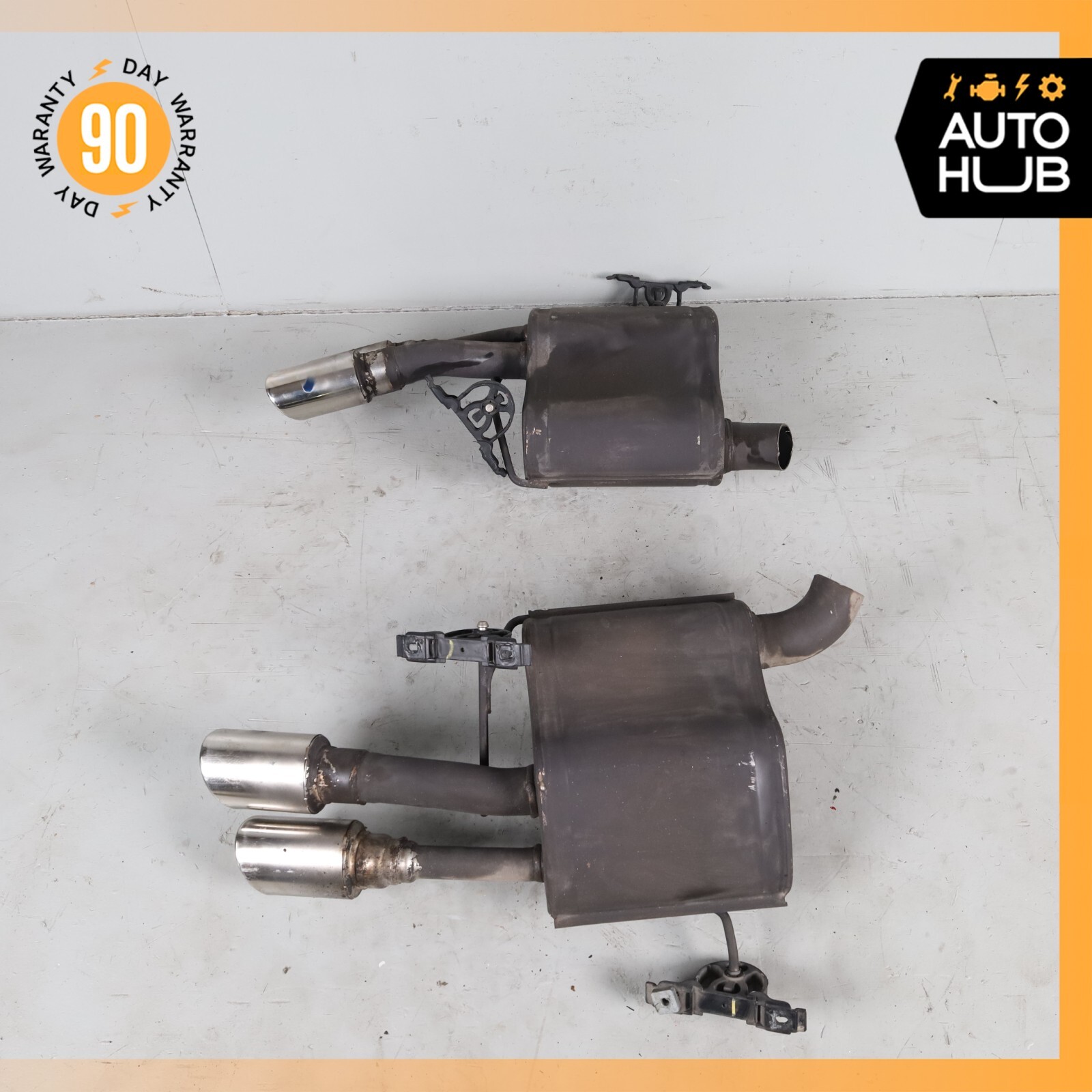 Maserati Quattroporte M139 Exhaust Mufflers Dual Tips Left & Right Side Set 74k