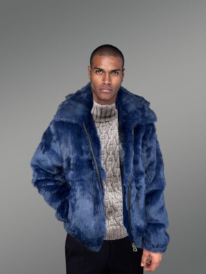 Authentic Fur Coats in Navy for Tasteful and Stylish Men