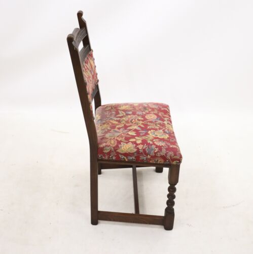 6 Old Charm Dining Chairs Tudor Brown Studded Upholstery FREE UK Delivery - Picture 5 of 19