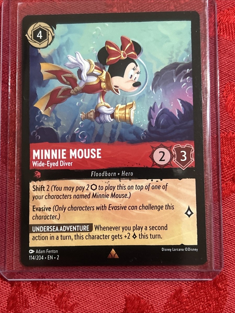 Disney Lorcana - Minnie Mouse - Wide Eyed Diver - Floodborn - Rare