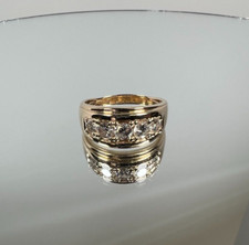 1.00 CT 14K Yellow Gold Round Cut Diamond 5-Stone Anniversary Wedding Band Ring