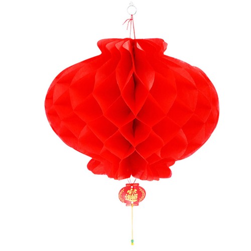 60PCS Chinese Red Plastic Paper Lanterns Hanging Decor for Bar Home Mall Shop - Picture 9 of 12