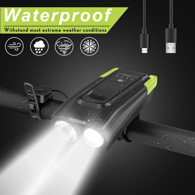 bicycle headlight with horn