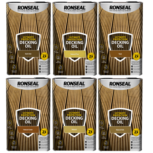 Olio Per Decking Ronseal Protezione Ultima 5L-Tutti I Colori