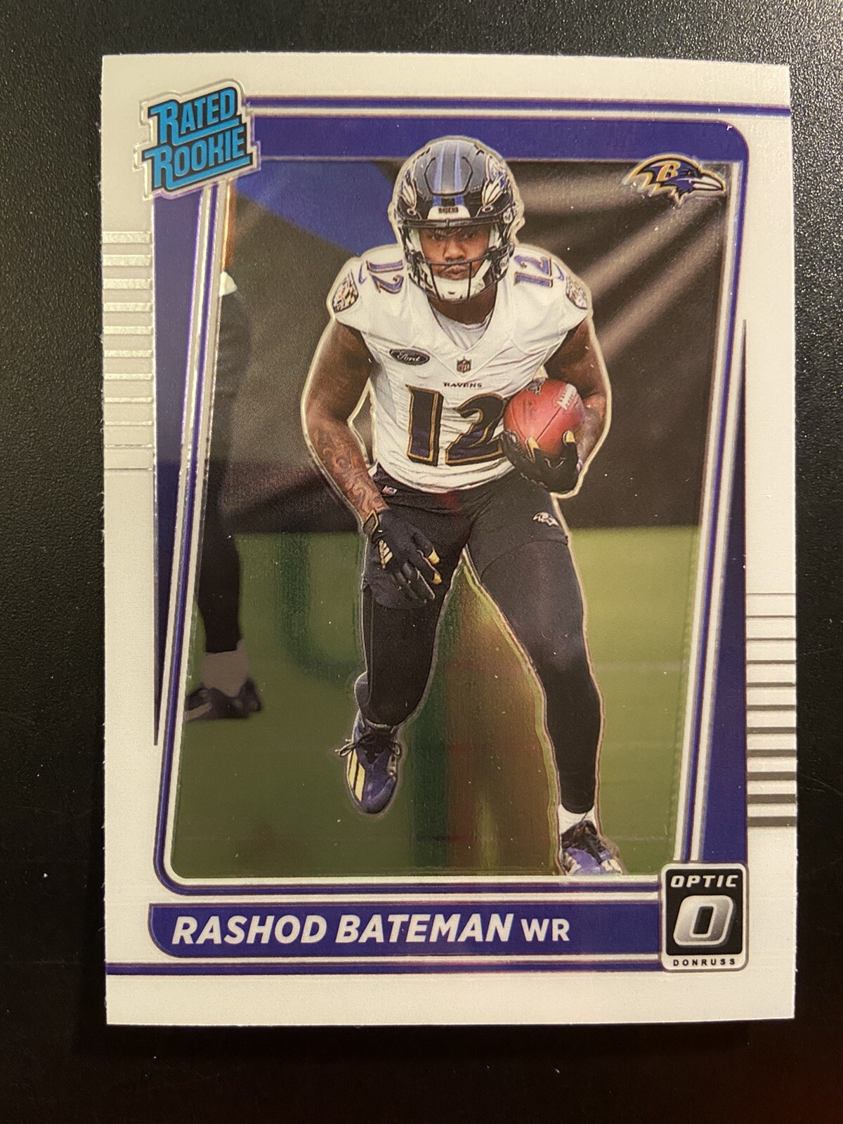 2021 Donruss Optic Rated Rookie Rashod Bateman #210 Ravens Football Card
