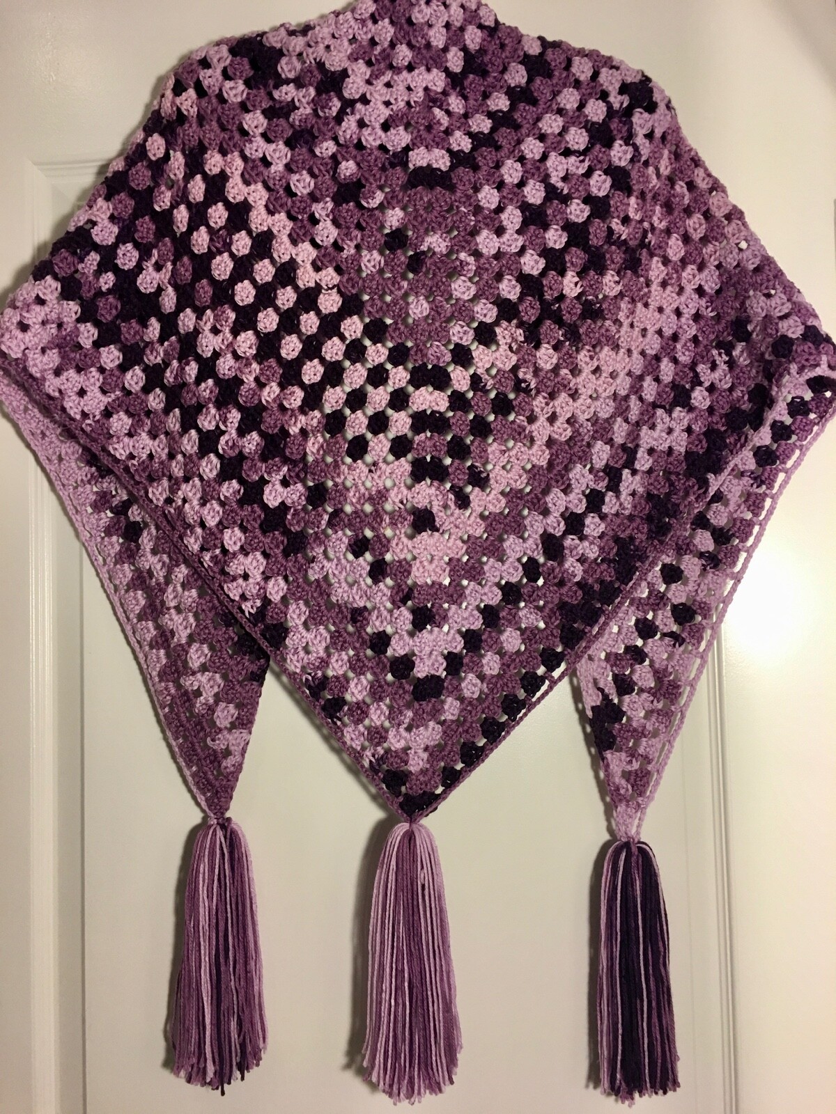 Crochet Orchid Plum Shawl Never Worn New Without Tags