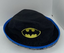 Batman Black Blue Bucket Hat Cap Boy's Youth DC Comics Reversible
