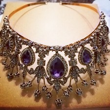 Turkish Jewelry Handmade Muhtesem Y zy l Hurrem Sultan's Tiara Plum Color