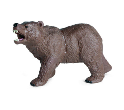 9.5 cm Gray Bear PVC Toy Wild Animal Action Figure Doll Kids Gift