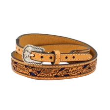 M&F Western Floral Tooled Tan Leather Hatband 0275227