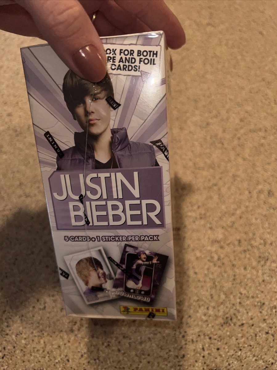1 Sealed Box JUSTIN BIEBER 2010 Panini Trivia cards 5 cards +