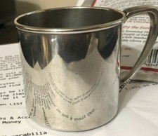 Vintage Oneida Silversmith Baby Cup 2 1/4" Tall Rim 2 1/4" Diameter