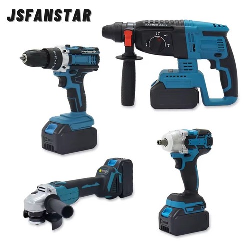 KIT 4 IN1 - TASSELLATORE+TRAPANO IMPULSI +TRAPANO AVVITATORE +SMERIGLIATRICE - Foto 3 di 4