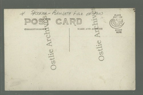 Baudette MINNESOTA RPPC 1910 DEAD BODY Search Party FOREST FIRE nr Spooner - Picture 3 of 3