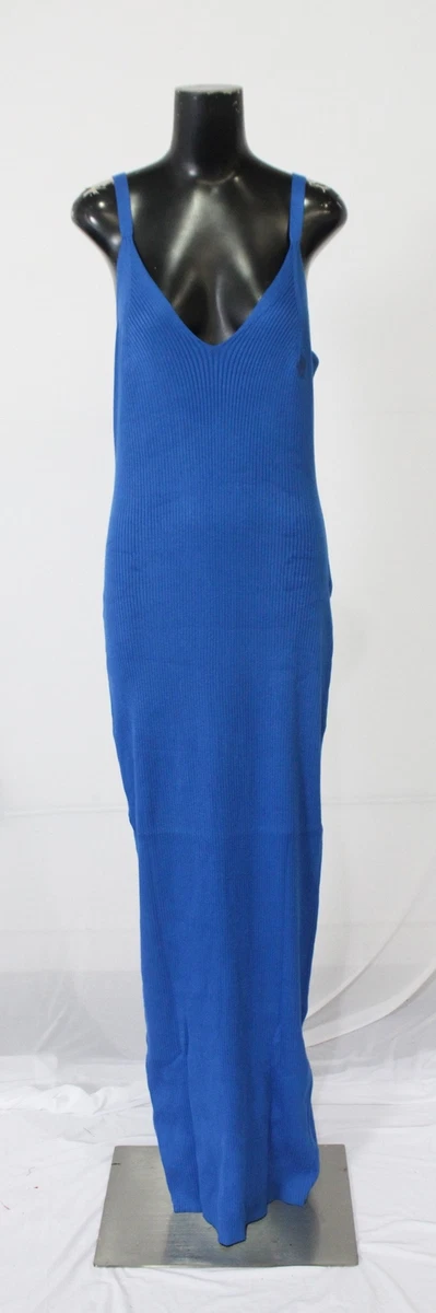 Pretty Little Thing Women s Plus Knitted Midi Dress EG7 Blue Size UK 3XL NWT