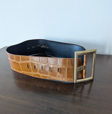 Vintage Two Blondes New York Leather Belt Size S Made in USA