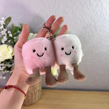 Jelly Cat Amuseables Pair of Marshmallows Plush Keychain Charm Kids Gift NWT