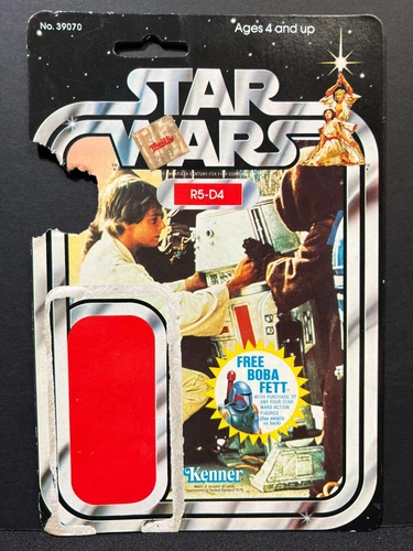 1977 Kenner Star Wars R5-D4 Vintage SW 20D Card Back