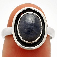 Natural Purple Aventurine 925 Sterling Silver Ring s.6.5 Jewelry R-1468