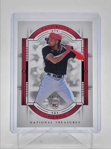 JAMES WOOD 2024 NATIONAL TREASURES ROOKIE BASEBALL RED RC /75 Q4060