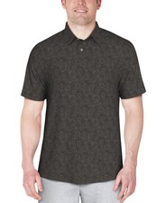 Pga Tour Mens Regular fit Short Sleeve Polo Shirt Small Charcoal Grey