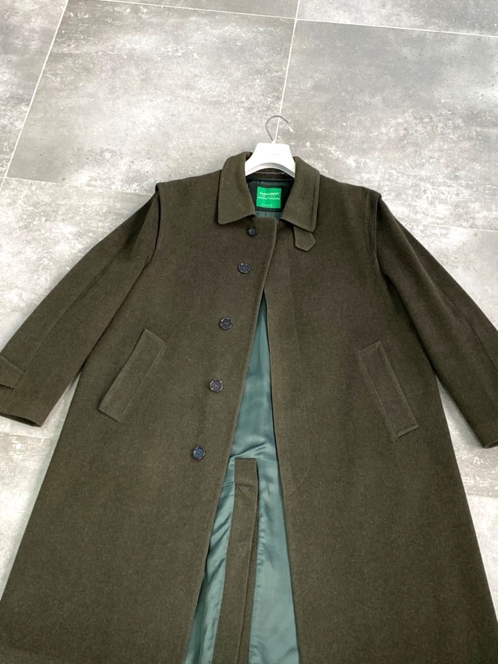 Mens SCHNEIDERS SALZBURG Alpaca Wool Long Raglan Trench Coat Jacket EU 48-50 M-L - Image 3 of 4