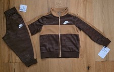 Nike Toddler Boy 2 Piece Jogging Set Brown White Tracksuit 3T