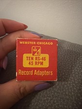 Vtg 10 RS-46 Webster Chicago Metal Record Adapters for 45 rpm Records