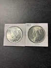 U.S. Peace Dollar 1922 & 1923  2-coin Lot 90% Silver CH BU