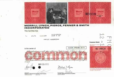 Merrill Lynch & Co. 1972 New York Bank of America Wall Street Black Rock London - Bild 1 von 2