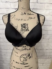 Wacoal Bra Size 34G Lace Affair T Shirt Bra Black Underwire Seamless 853256