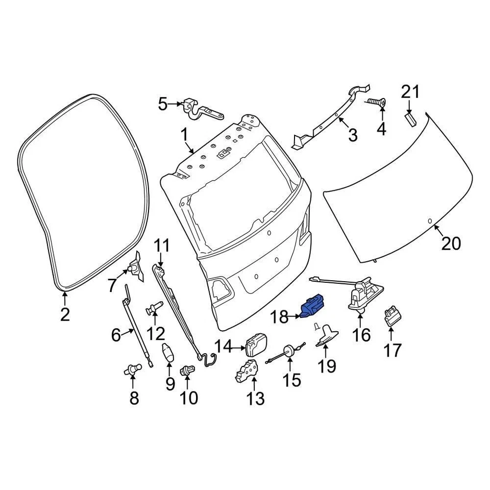 For Mercedes-Benz GLA250 2015-2017 Mercedes-Benz Rear Liftgate Latch Foto 3 de 4