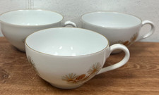 Set of 3 Fukagawa Arita Handpainted Pine Cone Pattern 904 Cups Japan