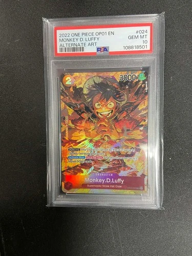 PSA 10 Monkey.D.Luffy (024) (Parallel) OP01-024 Romance Dawn Foil - MINT 10
