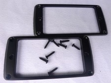 Pair Aluminum Humbucker Pickup Rings Black Flat Bottom.CNC,Black US Ship