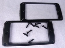 Pair Aluminum Humbucker Pickup Rings Black Flat Bottom.CNC,Black US Ship