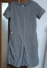 Margaret Howell Short Sleeve Cotton Linen Dress Gray Used Spring/Summer/Autumn