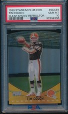 1999 Stadium Club Chrome TIM COUCH #SCCE5 PSA 10 Clear Shots Refractor Browns RC