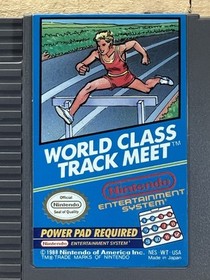 World Class Track Meet (Nintendo) NES NES-WT-USA 1988 Made In Japan